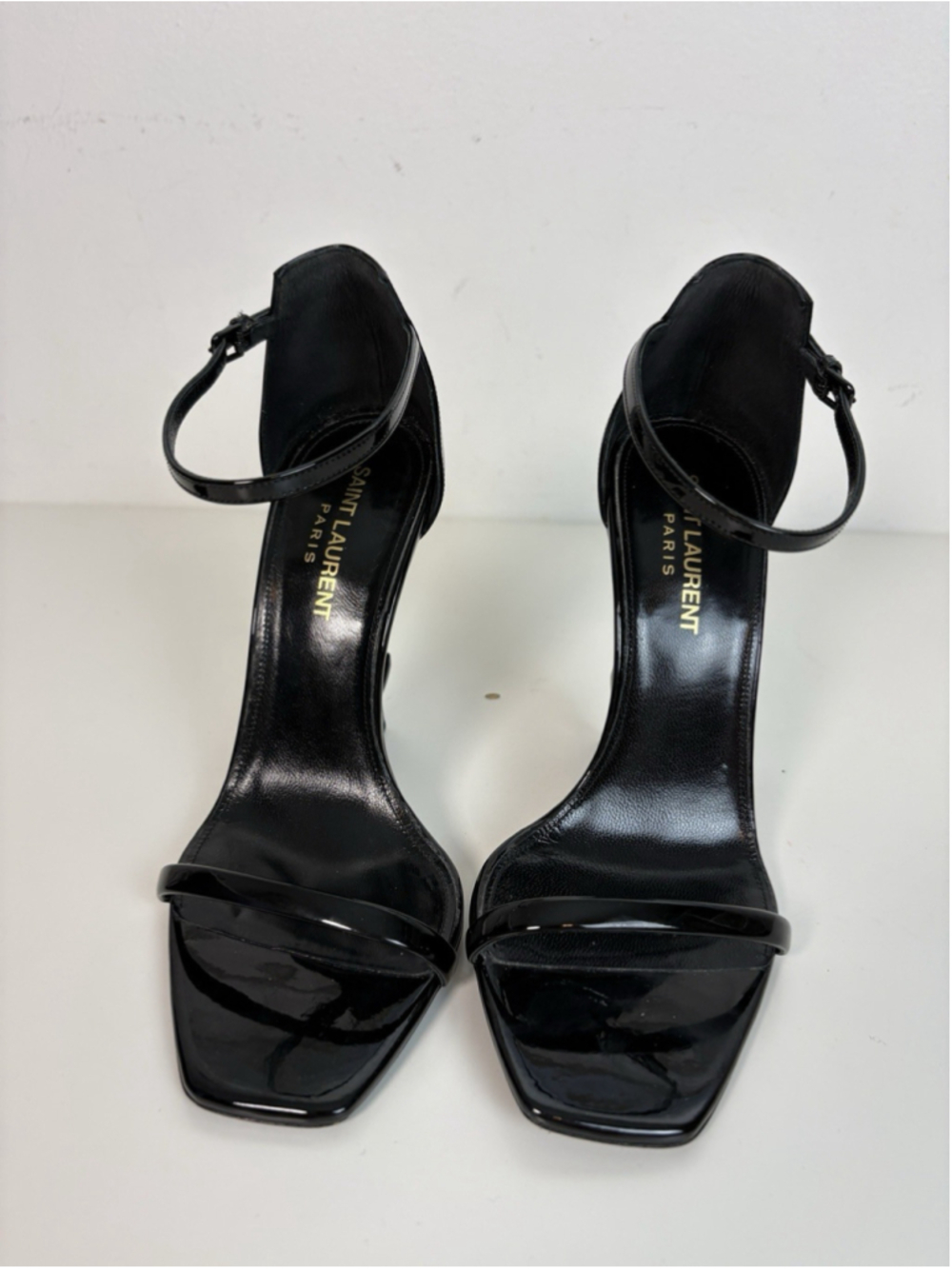 Saint Laurent Opyum 110 Patent Leather YSL Heel Sandals Black EU 37 - Picture 6 of 16